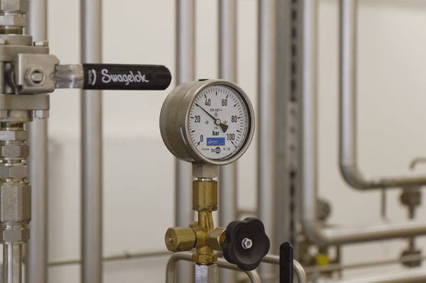 Präzisions-Druckmessgerät einer Gasanlage